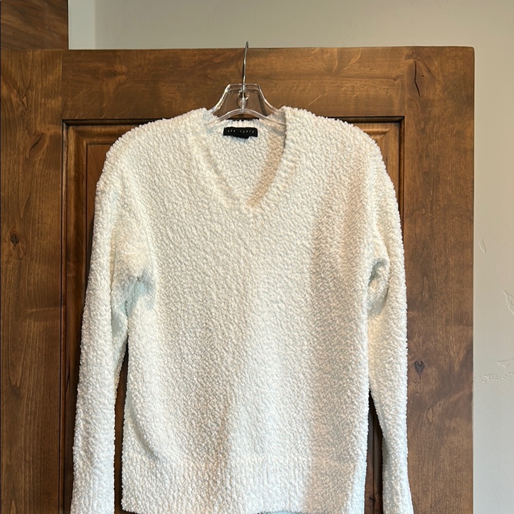Women's White V-Neck Sweater by Sanctuary